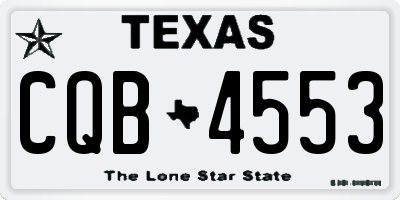 TX license plate CQB4553