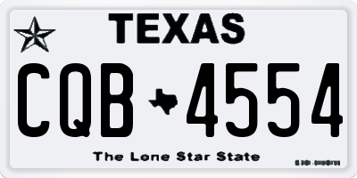 TX license plate CQB4554