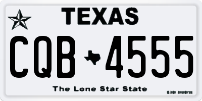 TX license plate CQB4555