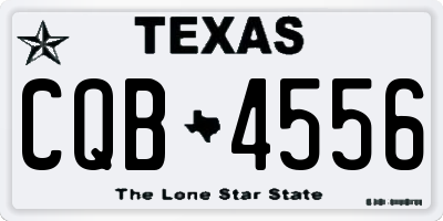 TX license plate CQB4556
