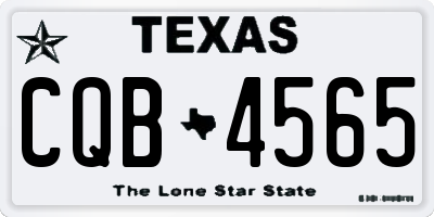 TX license plate CQB4565