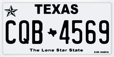 TX license plate CQB4569