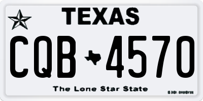 TX license plate CQB4570