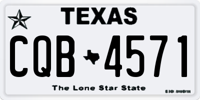 TX license plate CQB4571