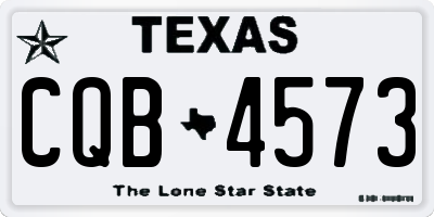 TX license plate CQB4573