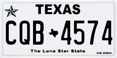 TX license plate CQB4574