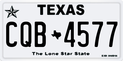 TX license plate CQB4577
