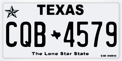 TX license plate CQB4579