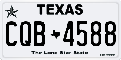 TX license plate CQB4588