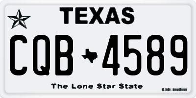 TX license plate CQB4589
