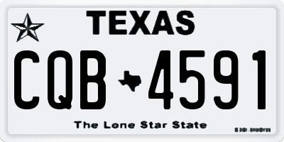TX license plate CQB4591