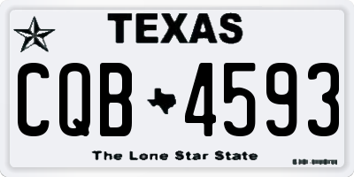 TX license plate CQB4593