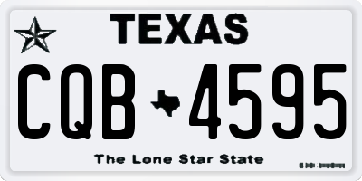 TX license plate CQB4595