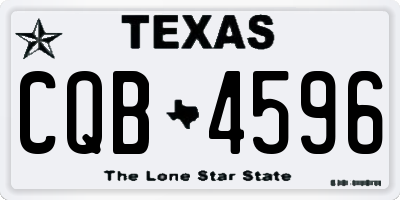 TX license plate CQB4596