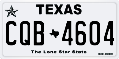 TX license plate CQB4604