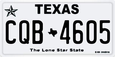 TX license plate CQB4605