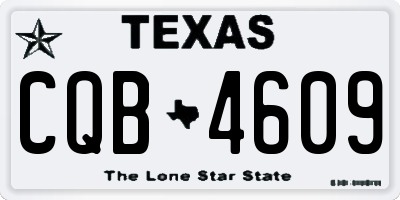 TX license plate CQB4609