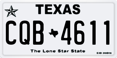 TX license plate CQB4611