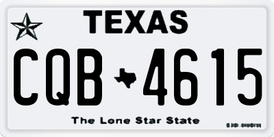 TX license plate CQB4615