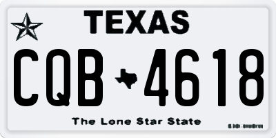 TX license plate CQB4618