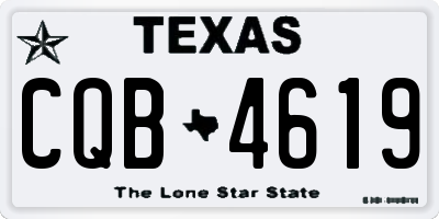 TX license plate CQB4619