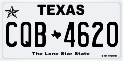 TX license plate CQB4620