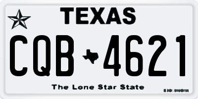 TX license plate CQB4621