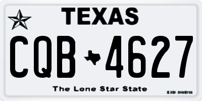 TX license plate CQB4627