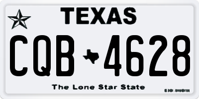 TX license plate CQB4628