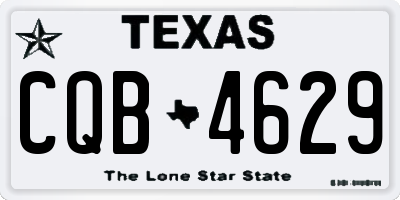 TX license plate CQB4629