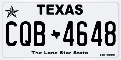 TX license plate CQB4648