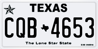 TX license plate CQB4653