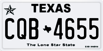 TX license plate CQB4655