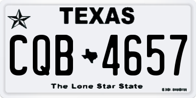 TX license plate CQB4657