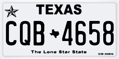TX license plate CQB4658