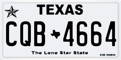 TX license plate CQB4664