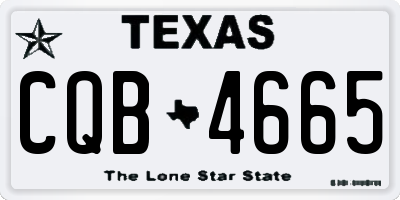 TX license plate CQB4665