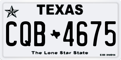 TX license plate CQB4675
