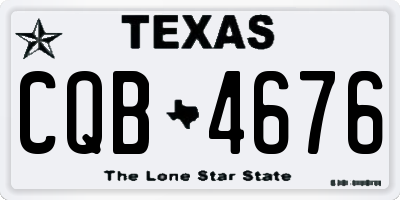 TX license plate CQB4676
