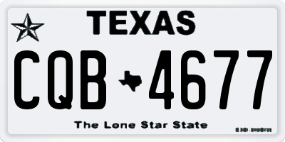 TX license plate CQB4677