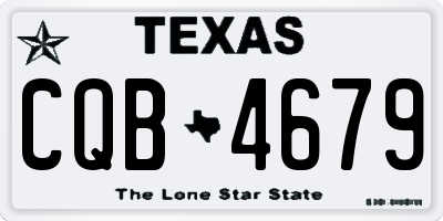 TX license plate CQB4679