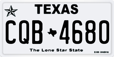 TX license plate CQB4680