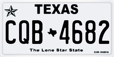 TX license plate CQB4682