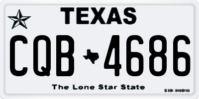 TX license plate CQB4686