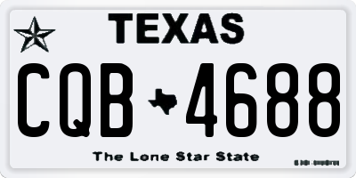 TX license plate CQB4688