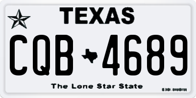TX license plate CQB4689