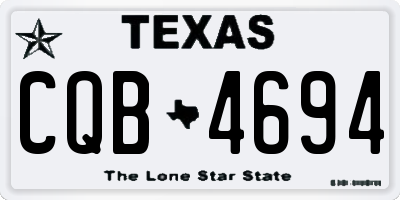 TX license plate CQB4694