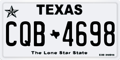 TX license plate CQB4698