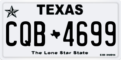 TX license plate CQB4699