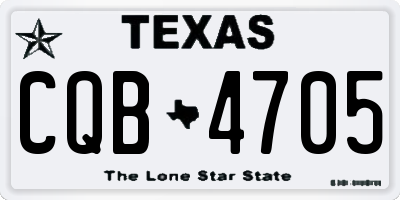 TX license plate CQB4705